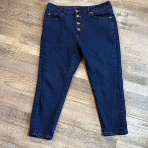 Tahari Women's Blue Capri Mid Rise Size 12/31